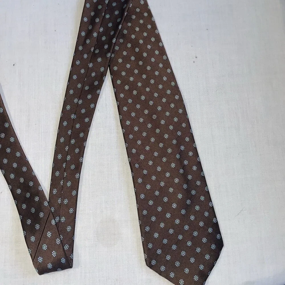 Brooks Brothers Men’s Dress Tie Size 58” Brown Floral Business Formal City